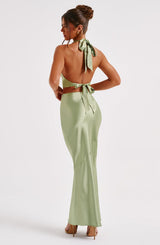 Fioreclo Zaylia Maxi Skirt in Khaki