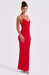 Fioreclo Zelina Maxi Dress in Red