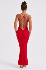 Fioreclo Zelina Maxi Dress in Red