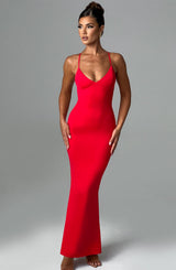 Fioreclo Zelina Maxi Dress in Red