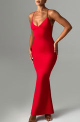 Fioreclo Zelina Maxi Dress in Red
