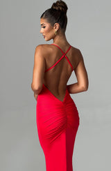Fioreclo Zelina Maxi Dress in Red