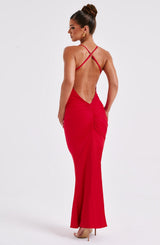 Fioreclo Zelina Maxi Dress in Red