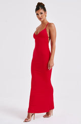Fioreclo Zelina Maxi Dress in Red