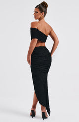 Fioreclo Zinnia Midi Skirt in Black