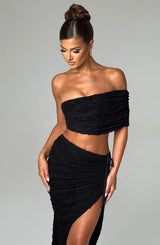 Fioreclo Zinnia Midi Skirt in Black