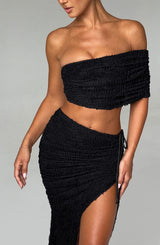 Fioreclo Zinnia Midi Skirt in Black