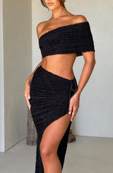 Fioreclo Zinnia Midi Skirt in Black