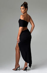 Fioreclo Zinnia Midi Skirt in Black