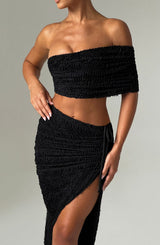Fioreclo Zinnia Midi Skirt in Black