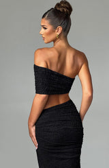 Fioreclo Zinnia Midi Skirt in Black